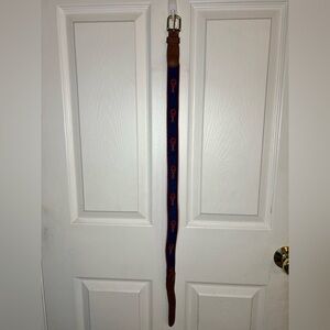 Kids Navy and Brown Belt with Lobster Design